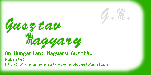 gusztav magyary business card