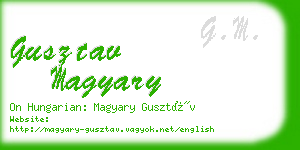 gusztav magyary business card